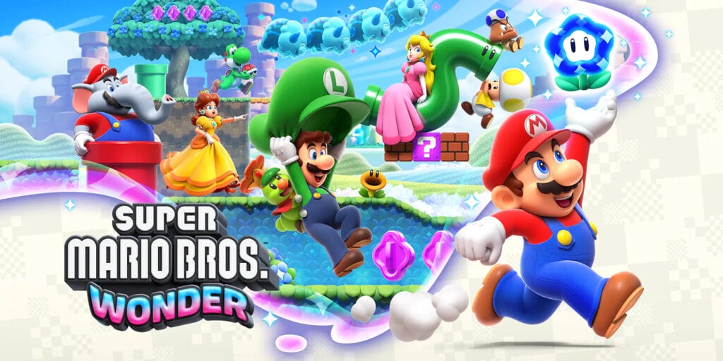 Gameplay e Switch OLED a tema Super Mario Bros Wonder