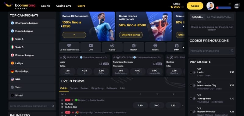 Top bookmaker Boomerang