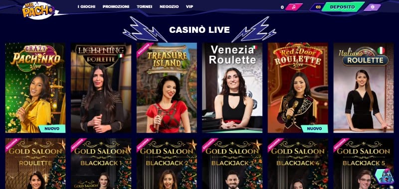 Giochi del casinò MrPacho dal vivo