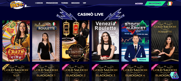 Giochi di casinò dal vivo MrPacho