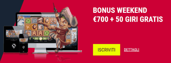 Bonus ricarica del weekend