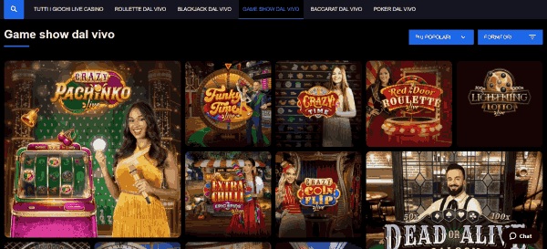 Pribet Casinò dal vivo