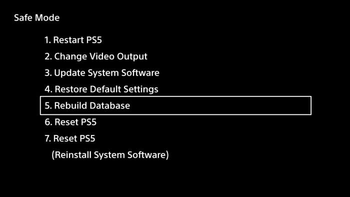 Guida al reset di PS5