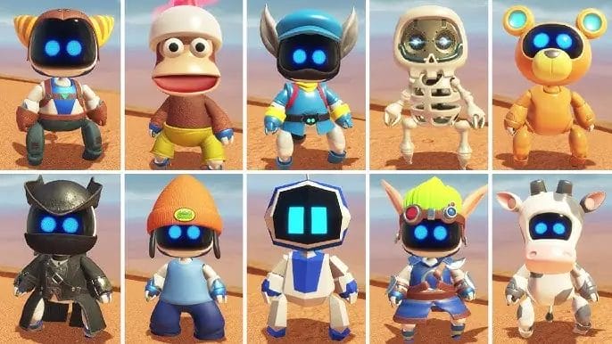 Astro Bot: Come sbloccare tutti i completi