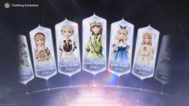 Guida all'evoluzione dei vestiti in Infinity Nikki