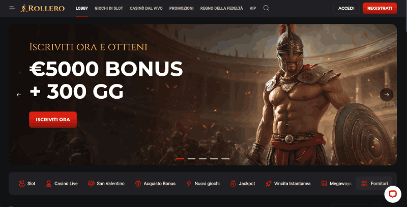 Rollero: Casinò con prelievo immediato