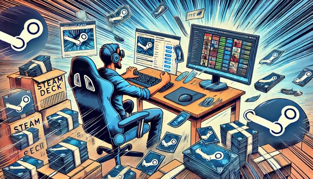 Steam Deck comprata vendendo carte su Steam