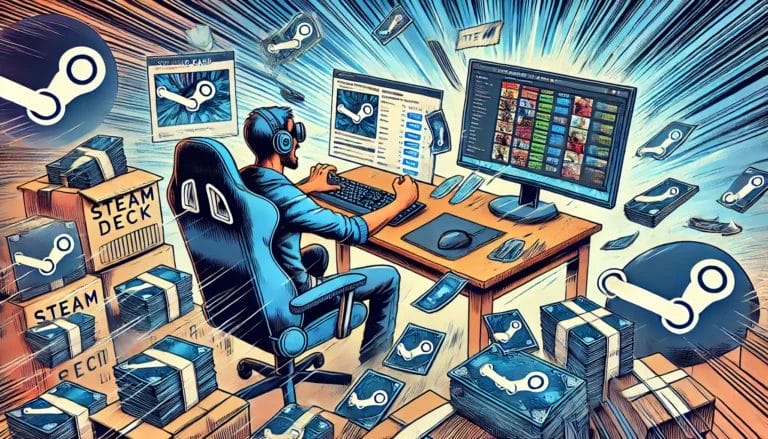 Steam Deck comprata vendendo carte su Steam