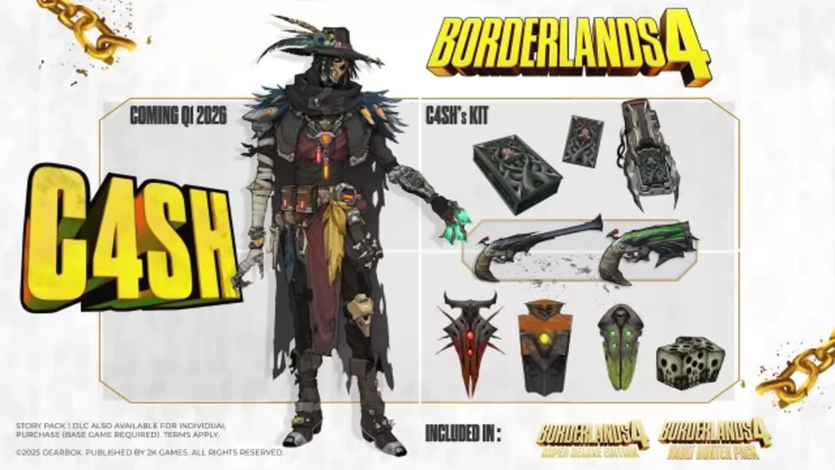 borderlands 4 svela c4sh il cowboy robot croupier nuovo cacciatore della cripta in arrivo nel 2026