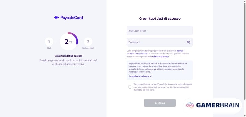 Apri un conto paysafe