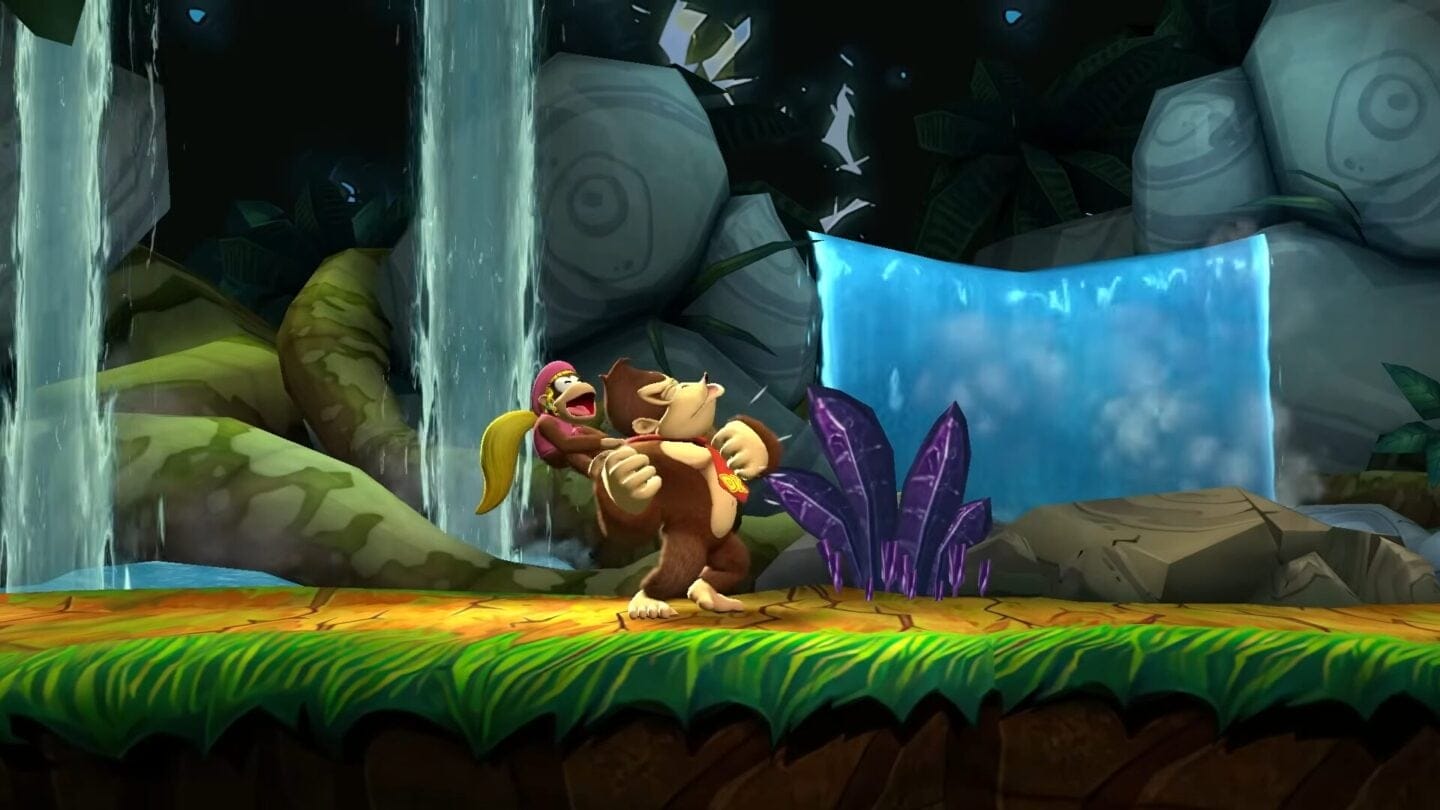 Donkey Kong Country Returns HD si aggiorna alla 1.1.0: Dixie Kong giocabile e boost tecnico su Switch 2